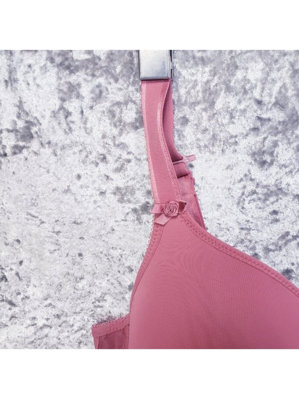 Fit Fully Yours Full Coverage Elise Underwire Bra Pink Lace Lingerie 34G - Picture 7 of 11